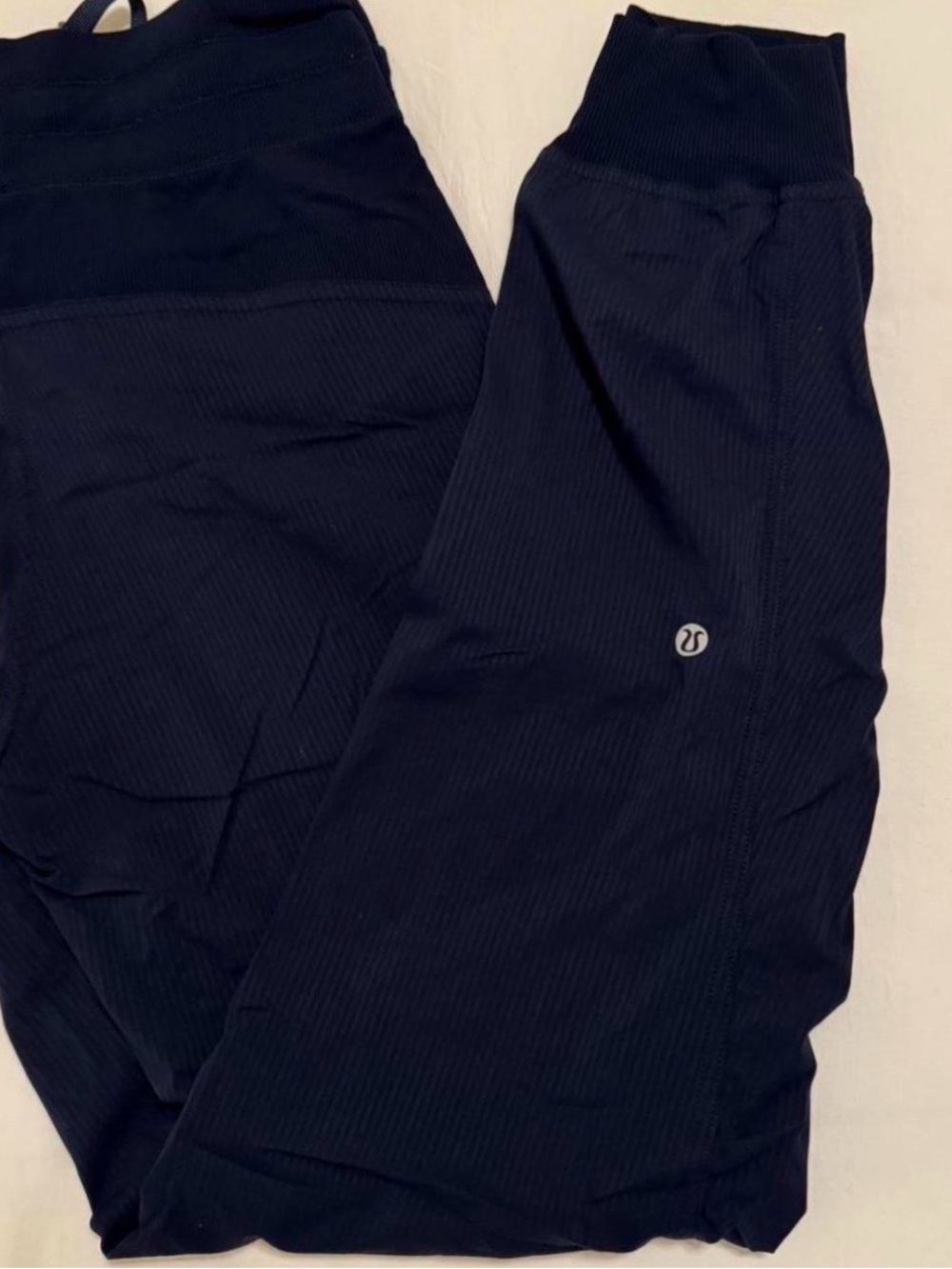 lululemon athletica Black Ribbed Track Joggers